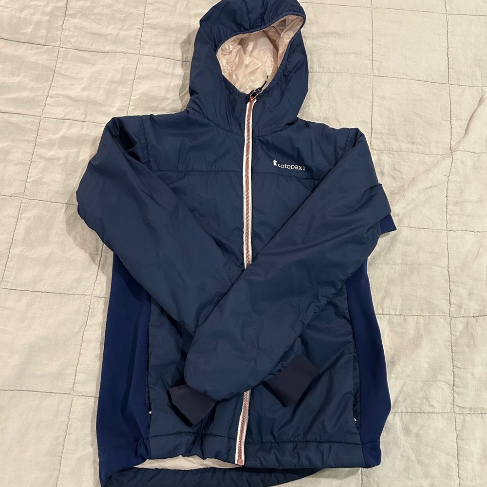 Cotopaxi Pacaya Navy Blue Hooded Jacket